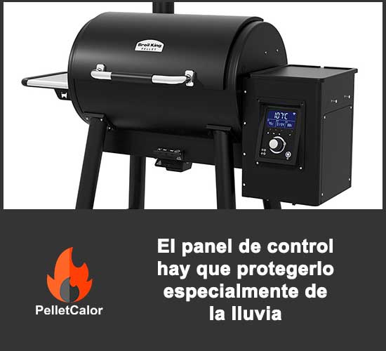 Proteger el panel de mando de la parrilla de pellets de la intemperie